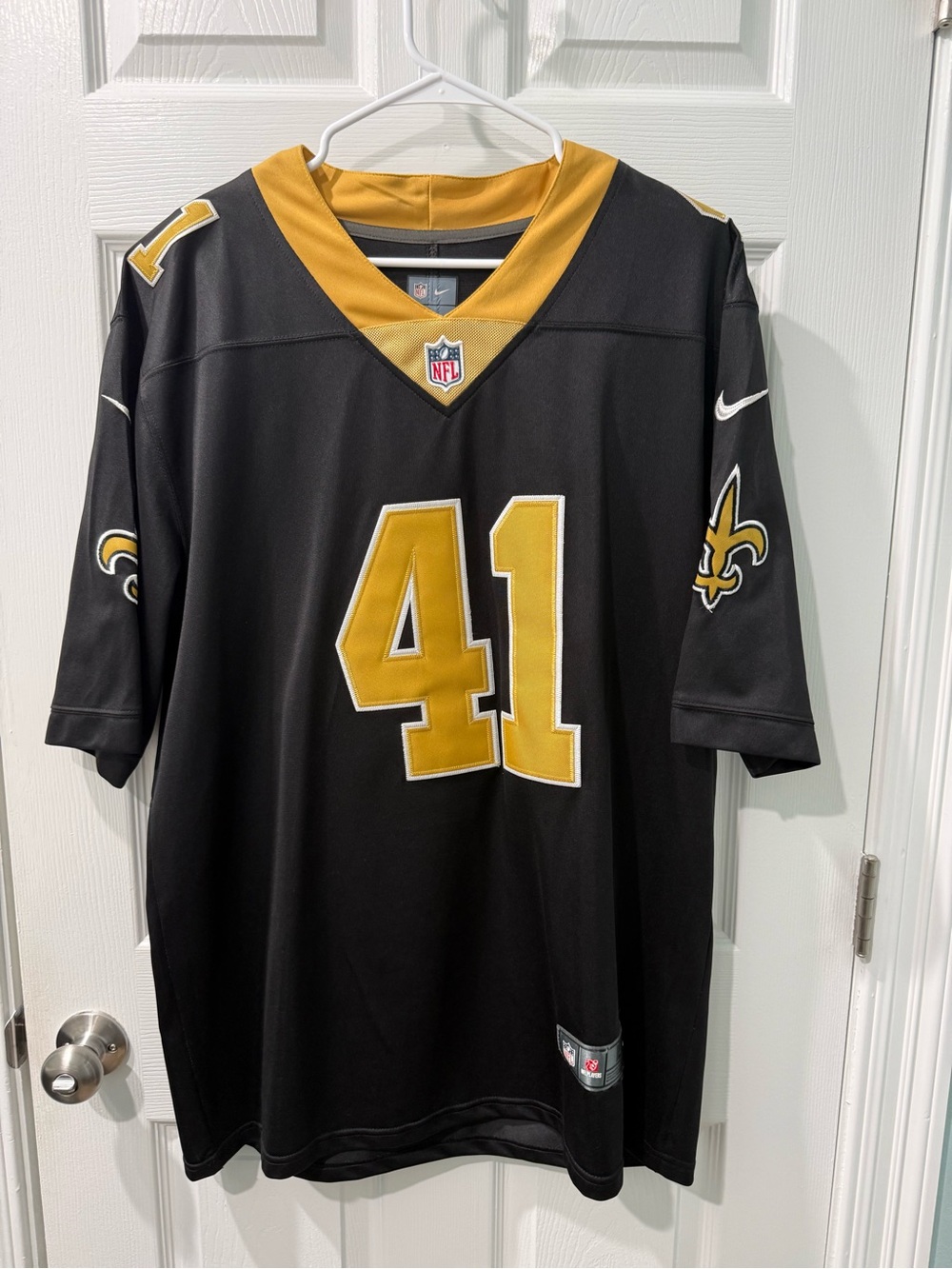 Nike Black and Gold #41 New Orleans Saints Men's Jersey